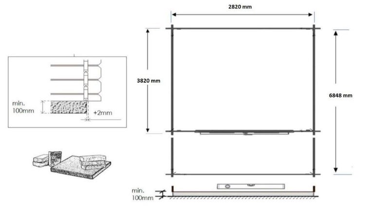 Gartenhaus, Gerätehaus 21m2 - 3x4m - 28mm