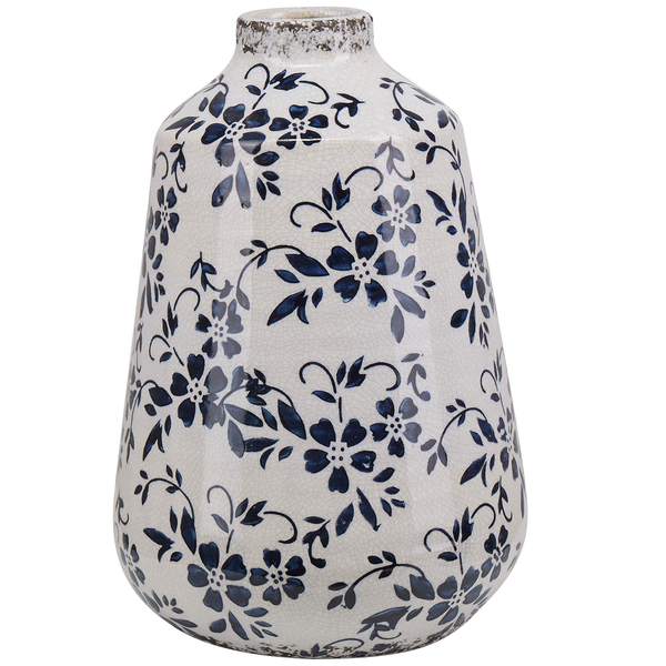 Blumenvase MARONEIA Steinzeug 25 cm Weiß