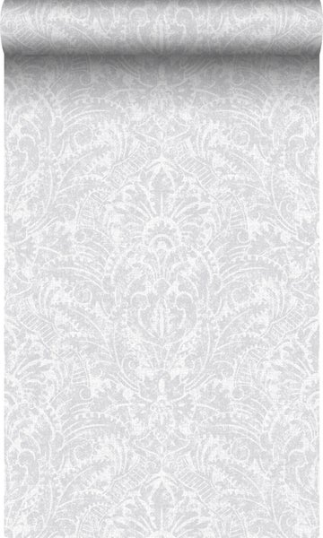 Origin Wallcoverings Tapete Ornamente Hellgrau - 53 cm x 10,05 m - 347305