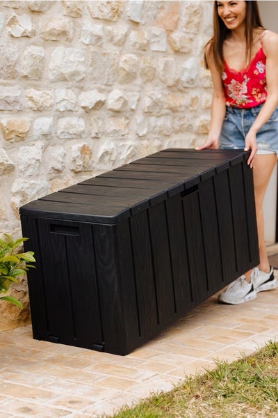 Ondis24 Helsinki Sitzbox Kissenbox Gartenbox anthrazit, Aufbewahrungsbox, Box