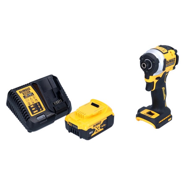DeWalt Akku-Schlagschrauber 18 Volt XR Brushless inklusive 18 Volt 5,0 Amperestunden Akku und Ladegerät.