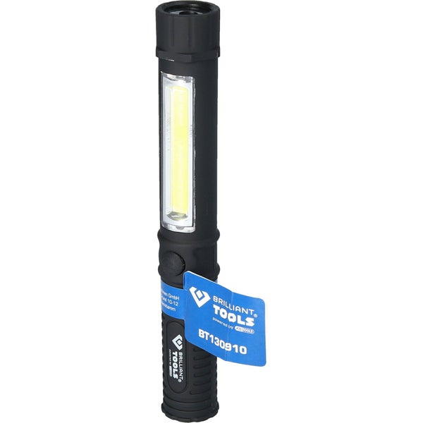 Brilliant Tools LED-Stiftleuchte, Arbeitsleuchte mit COB-LED, schwarz, Modell BT130910.