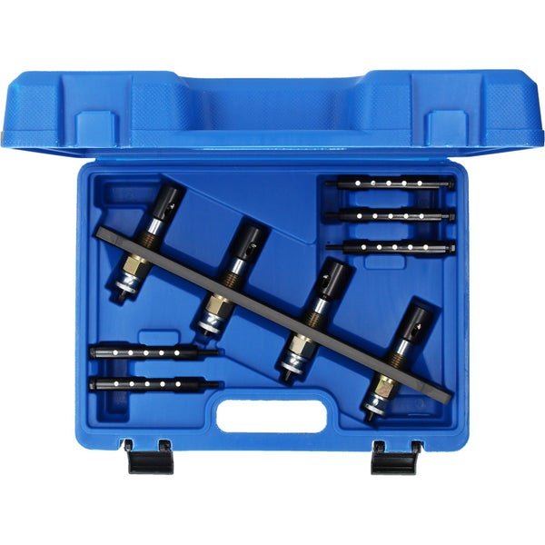 Ventilfederspanner-Set in blauem Werkzeugkoffer