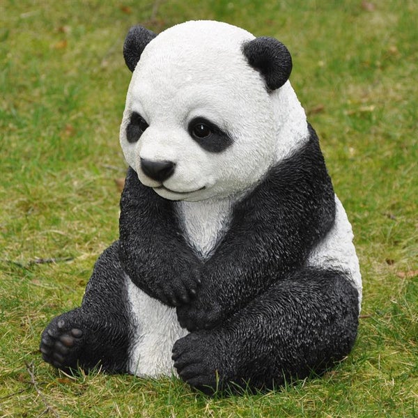 Gartenfigur Dekofigur Sitzender Pandabär