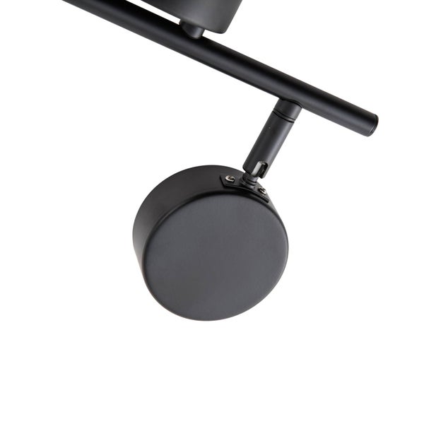 Schwarzer LED-Deckenspot zur flexiblen Ausrichtung des Lichts