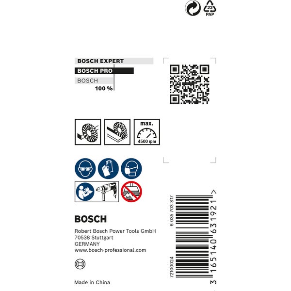 Bosch PRO Metal clean Scheibenbürste 50 x 0,30 mm gerader Schaft - 2608622112