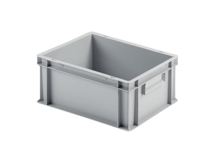 PROREGAL SparSet 5 x Eurobehälter Mit Geschlossenem Griff HxBxT 17,5 x 30 x 40 cm 16 Liter Grau Eurobox Transportbox Transportbehälter Stapelbehälter