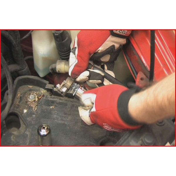 KS TOOLS Batteriepol- und Klemmen-Reinigungsbürste 120mm - 700.1197