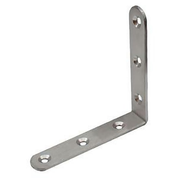 Winkelverbinder aus Metall mit vorgebohrten Löchern zur stabilen Montage von Holzkonstruktionen