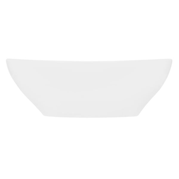 ECD Germany Waschbecken Waschtisch 410x330x142 mm aus Keramik Weiß inkl. Ablaufgarnitur für Waschbecken ohne Überlauf Aufsatzbecken Aufsatzwaschbecken Aufsatzwaschtisch Waschschale Spülbecken Becken