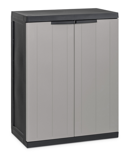 Toomax Bios Midi Lagerschrank Niedrig Hellgrau/Anthrazit 2 Türen 80 cm breit
