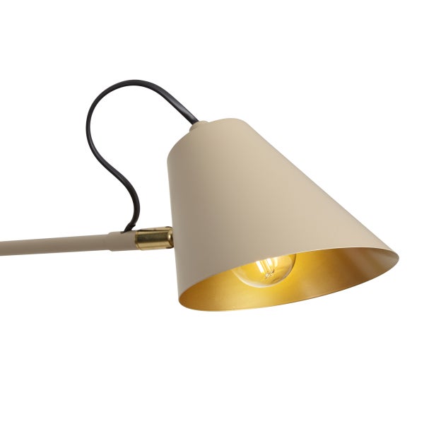 Moderne Wandleuchte mit konischem Schirm und ausrichtbarem Arm inklusive Leuchtmittel