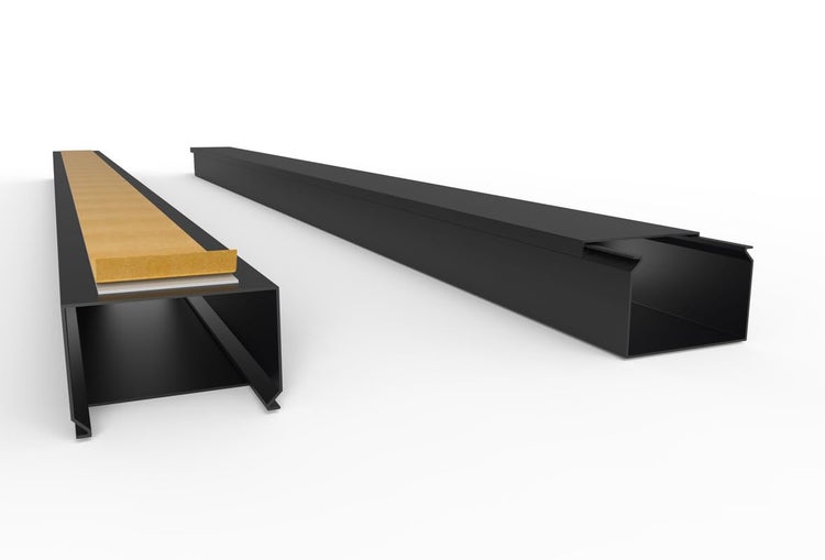 CILSON WDK6040SS Art.-Nr. 6700330.1.2 Kabelkanal Selbstklebend 60x40mm 2m, Schwarz - 2 Stück 1 m / 1000 mm, XXL Größe für umfangreiche Kabelmengen, Sicherer Halt