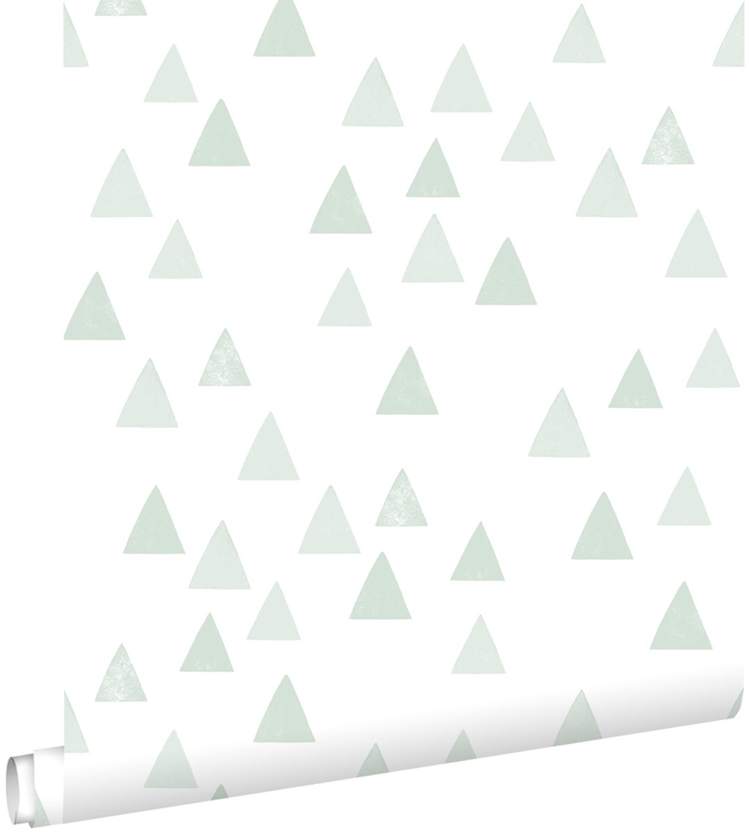 ESTAhome Tapete grafische Dreiecke Mintgrün - 0,53 x 10,05 m - 139055
