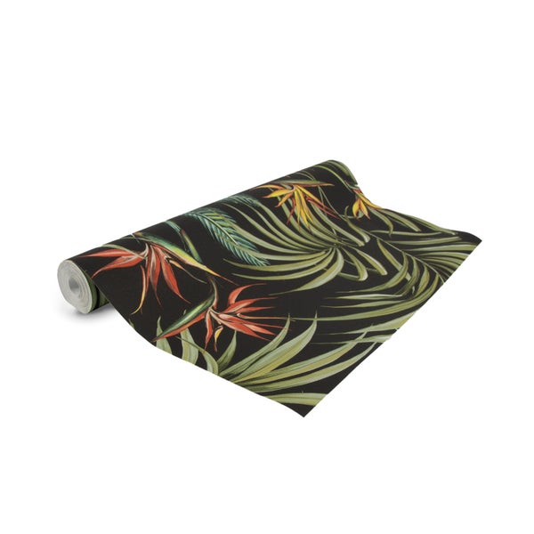 Vliestapeten Strelitzia Bl�tter Multicolour