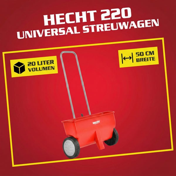 Hecht 220 Universal Streuwagen mit 20 Liter Volumen und 50 Zentimeter Breite