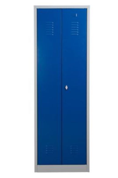PROREGAL Metallspind Dolphin HxBxT 180 x 60 x 50 cm Vorhängeschloss Grau-Blau