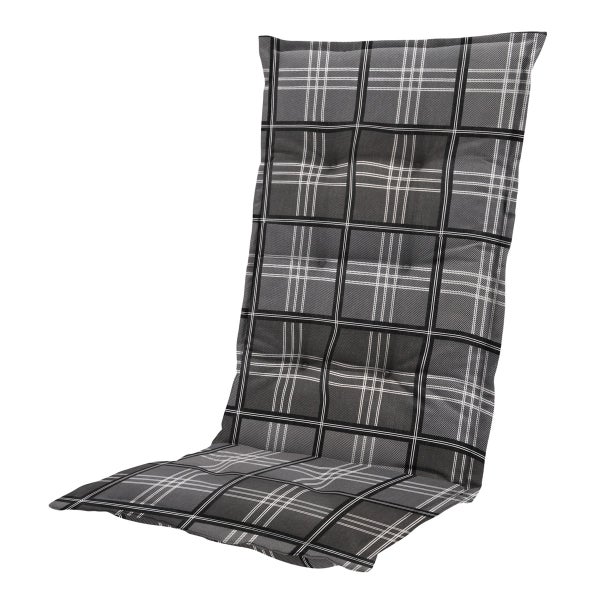 Hochlehnerauflage Patchy grau - Ca. 123x50 cm - 4er-Set