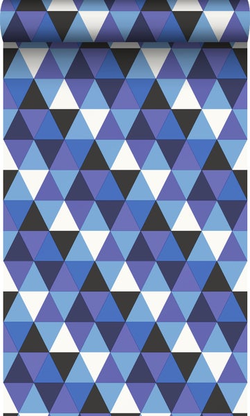Origin Wallcoverings Tapete grafische Dreiecke Blau - 53 cm x 10,05 m - 347205