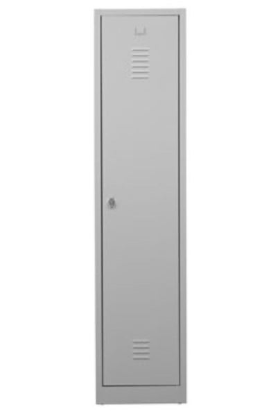 PROREGAL Garderobenspind Camel 1-Fach Mit Pro-Aufteilung HxBxT 180 x 41 x 50 cm Vorhängeschloss Grau
