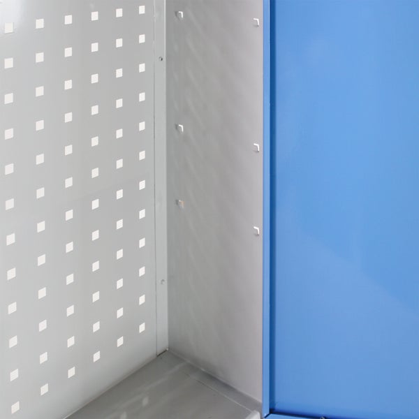 PROREGAL Werkzeugwandschrank mit Tür 1 Fachboden HxBxT 75 x 50 x 20 cm Lichtgrau Blau