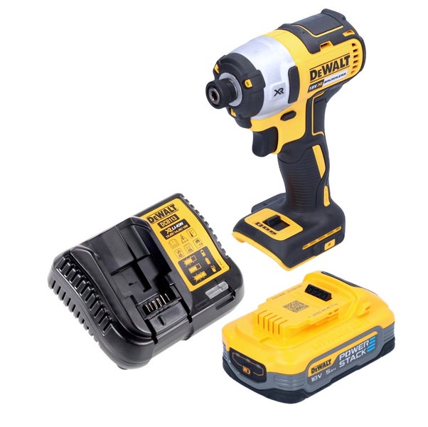 DeWalt Akku-Schlagschrauber 18 Volt mit Powerstack Akku und Ladegerät.