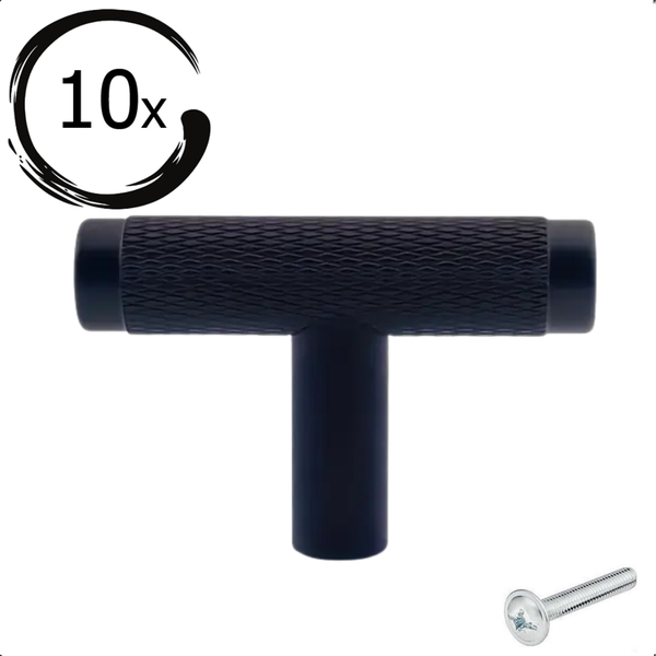 Zehn T-Stangengriffe mit Schraube