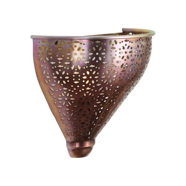 Wandleuchte in orientalischer Optik mit Lochmuster aus Metall