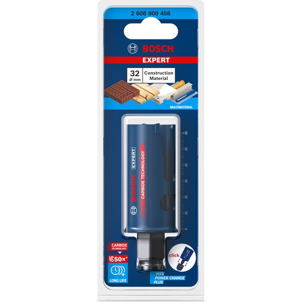 Bosch Expert Lochsäge, 32 Millimeter Durchmesser, für verschiedene Materialien, in Verpackung
