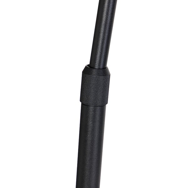 Detailaufnahme eines Stativbeins mit Feststellschraube.