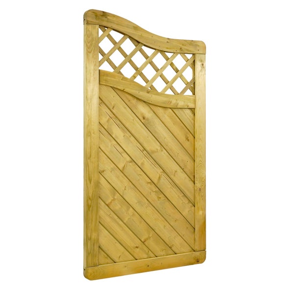 Holzzaunfeld mit Rautenmuster für den Garten