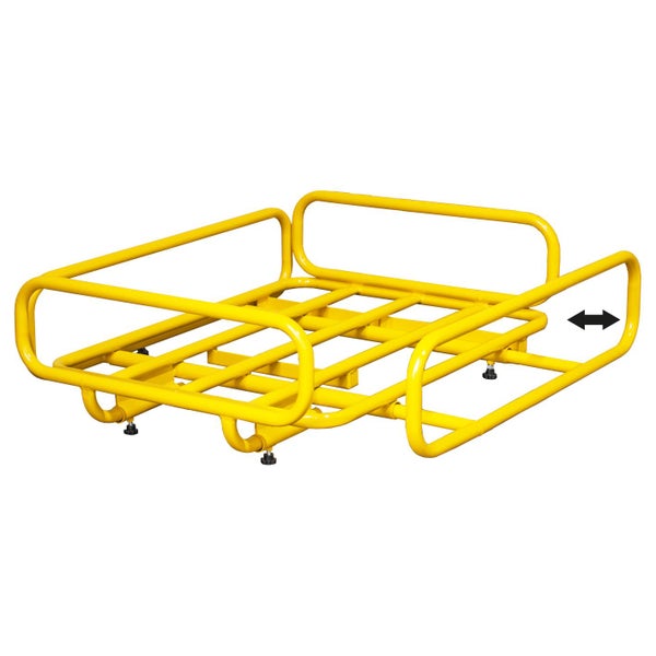 Gelber Transportroller mit verstellbarer Ladefläche