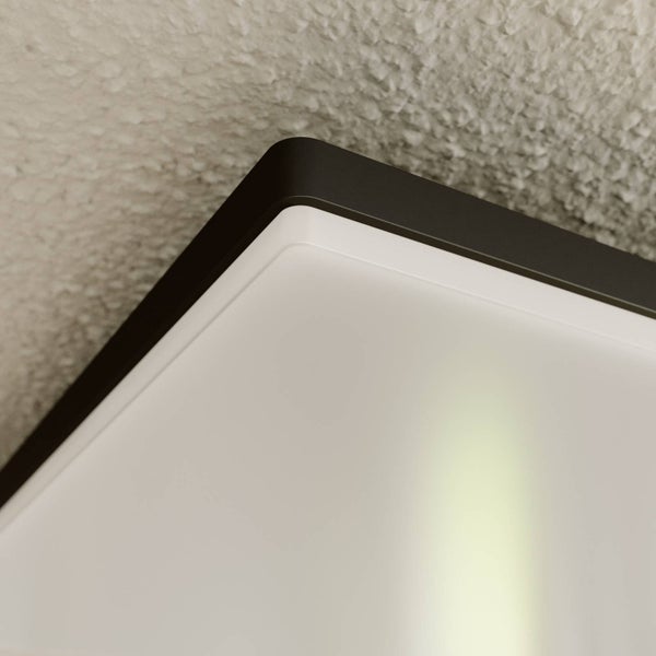 Lucande LED Deckenleuchten Henni (Modern) in Alu (1 flammig, ) - Außenleuchte für Garten Terasse Balkon & Haus Deckenleuchte