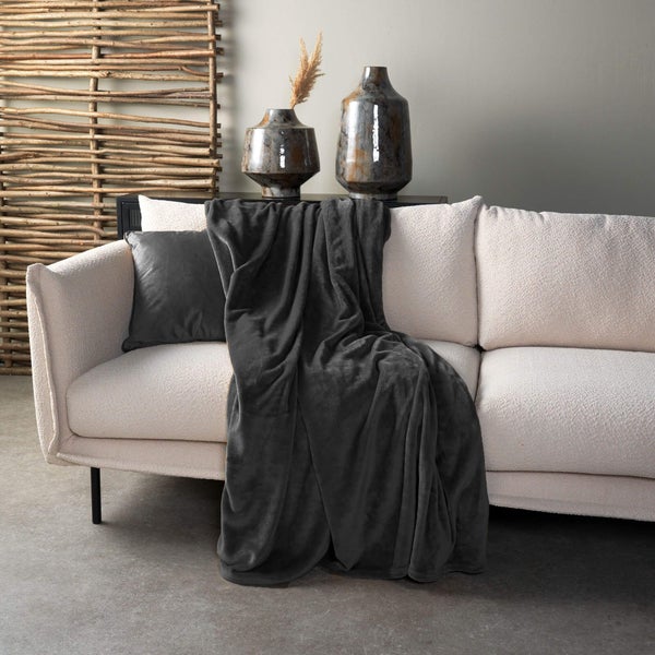 Wohndecke Charlie - Grau 200x220 cm