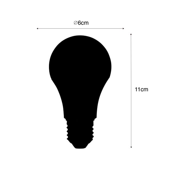 Set mit 3 intelligenten E27-LED-Lampen A60 matt RGBW 8,5 W 806 lm 2700 K