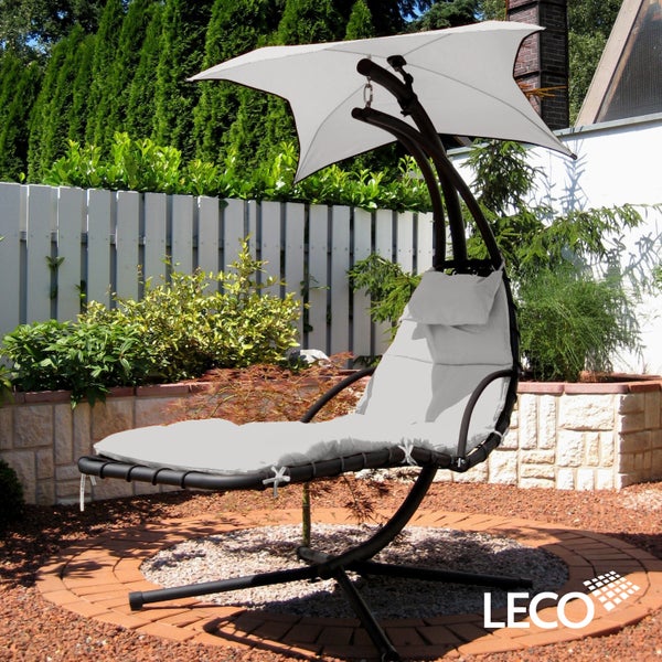 LECO Hängeliege mit Sonnendach im Garten