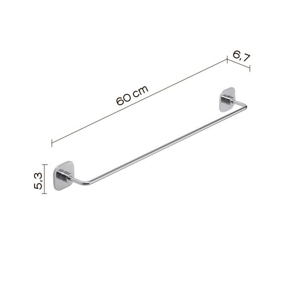 Verchromte 60cm breite Handtuchstange | Timo
