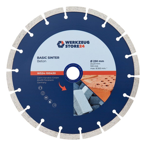 Werkzeug Store24 Trennscheibe Basic Sinter Beton, Durchmesser 230 Millimeter