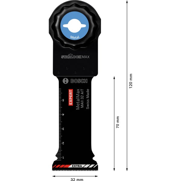 Bosch 10x Expert MetalMax Starlock Max MAII 32 AIT Tauchsägeblatt für Multifunktionswerkzeuge 70 x 32 mm - 2608900023