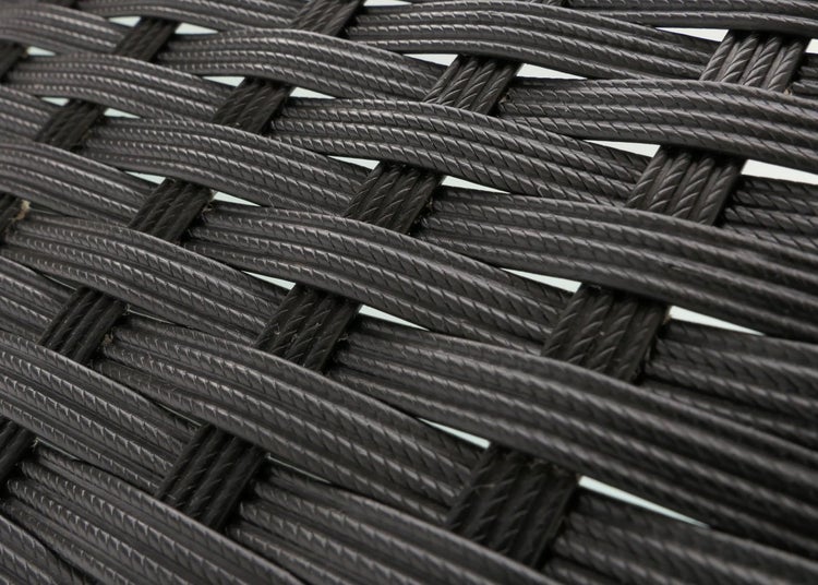 Detailansicht von geflochtenem Polyrattan