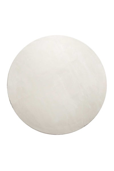 Teppich Rund Creme Beige soft & weich Lago Homie Living 80 cm rund