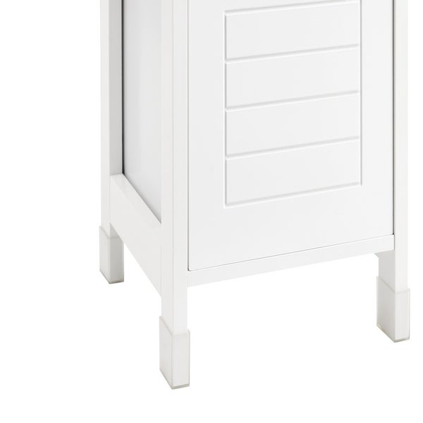 Detailansicht eines weißen Waschtischunterschranks