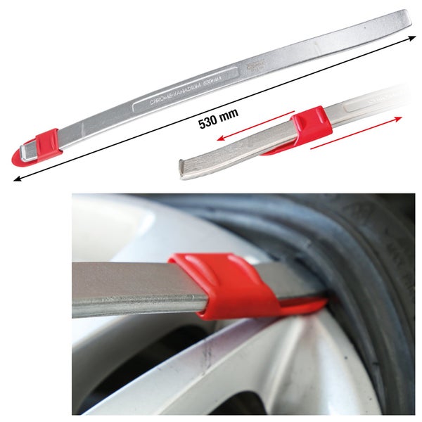 Reifenmontierhebel aus Chrom-Vanadium-Stahl, 530 mm lang