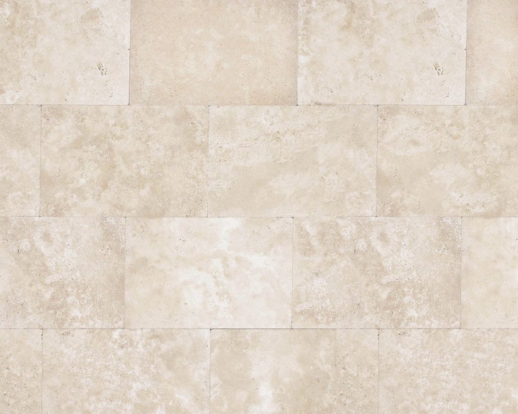 Wohnrausch Travertin Fliesen EXTRA LIGHT 61 x 40,6 x 1,2 cm, getrommelt, beige