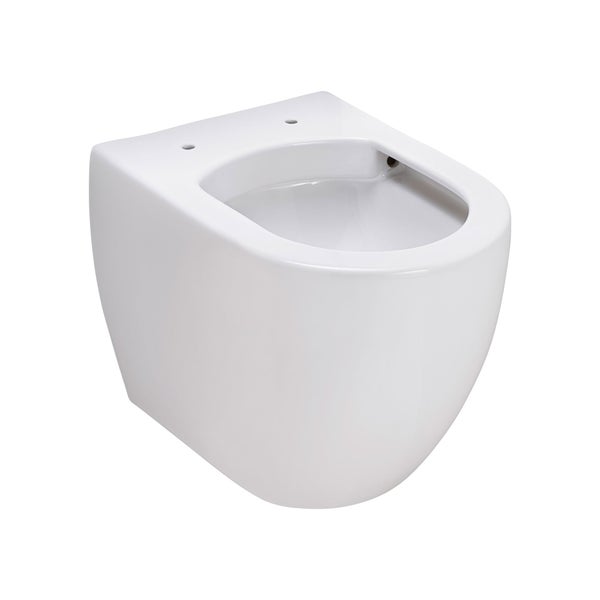 SCHÖNER WOHNEN-Kollektion Wand-WC ANTUS, Weiß, spülrandlose Keramik hänge Toilette, Abgang waagerecht
