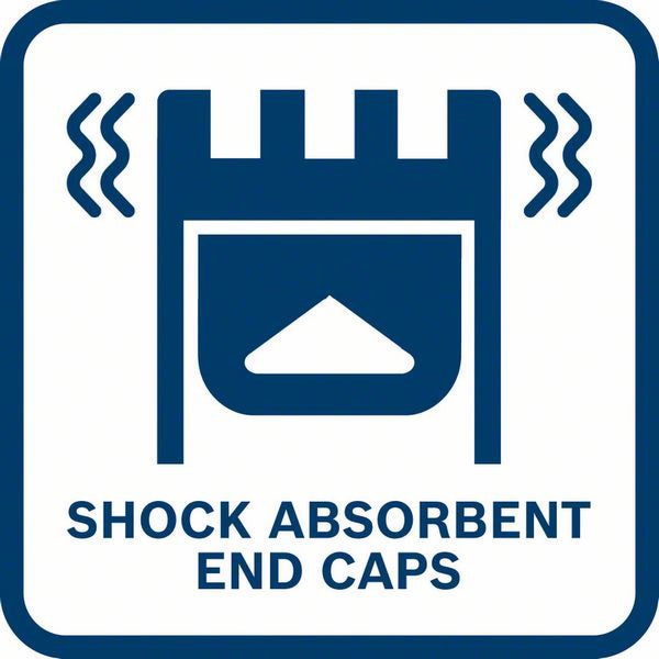 Symbol für stoßabsorbierende Endkappen