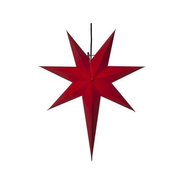 Roter Papierstern zum Aufhängen