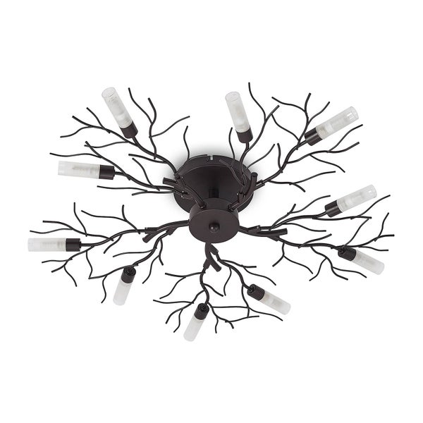 Lindby Deckenlampe Bigna (Modern) in Braun aus Metall (10 flammig, G9) - Deckenleuchte Lampe Wohnzimmerleuchte