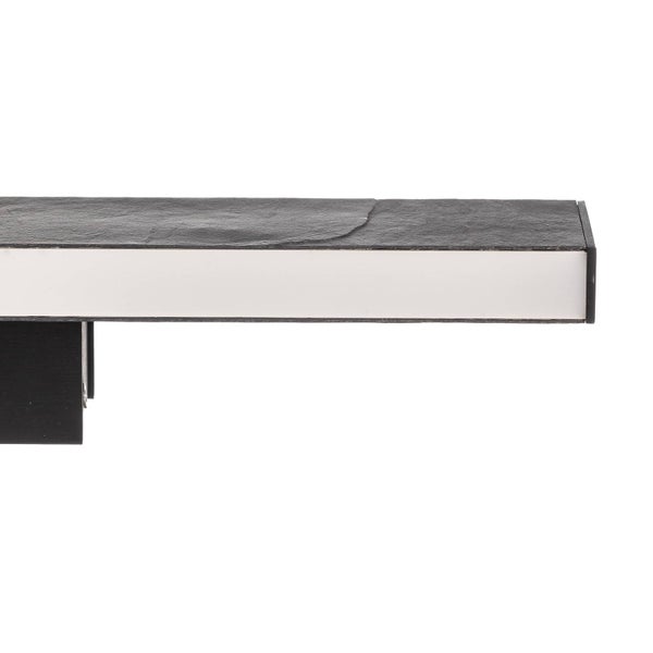 quitani LED Wandleuchte, Wandlampe Innen Zino (Modern) in Alu aus Stein (1 flammig ) - Wandstrahler Wandbeleuchtung Schlafzimmer / Wohnzimmer Flurleuchte