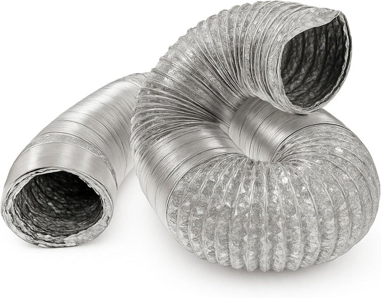 Flexibler Lüftungsschlauch aus Aluminium für Dunstabzugshauben und Belüftungssysteme.